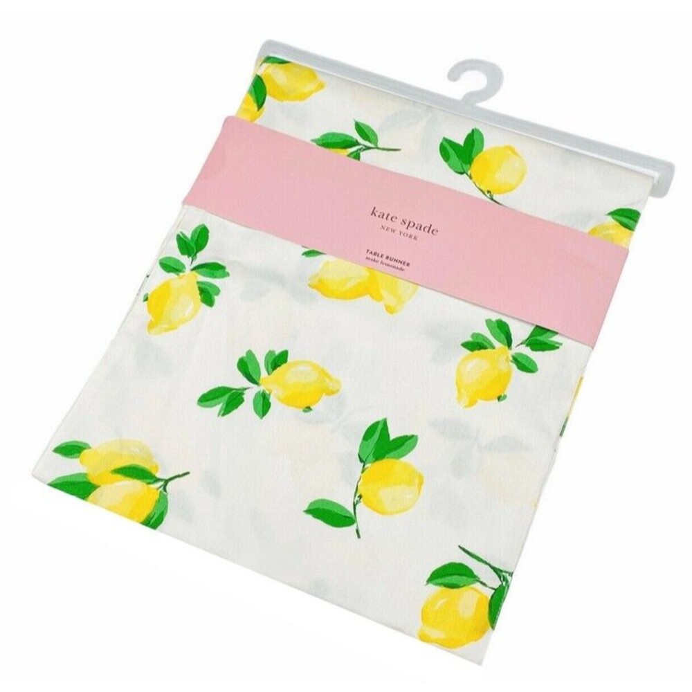 Kate Spade Make Lemonade Table Runner Cotton Multi Color Beach House 15x90"
